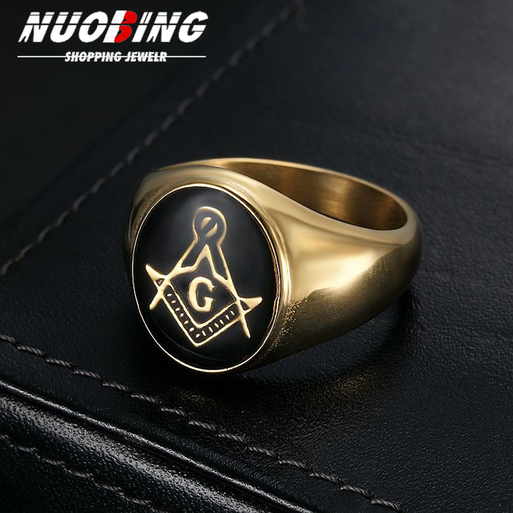 Initial Ring Custom - Anillo masónico de acero inoxidable 316L