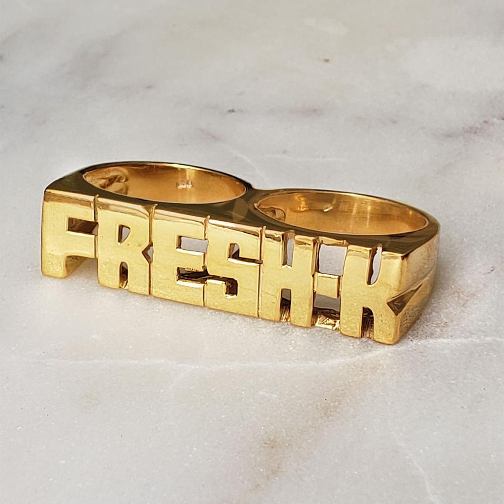 Initial Ring Custom - Anillo con nombre personalizado, anillo con