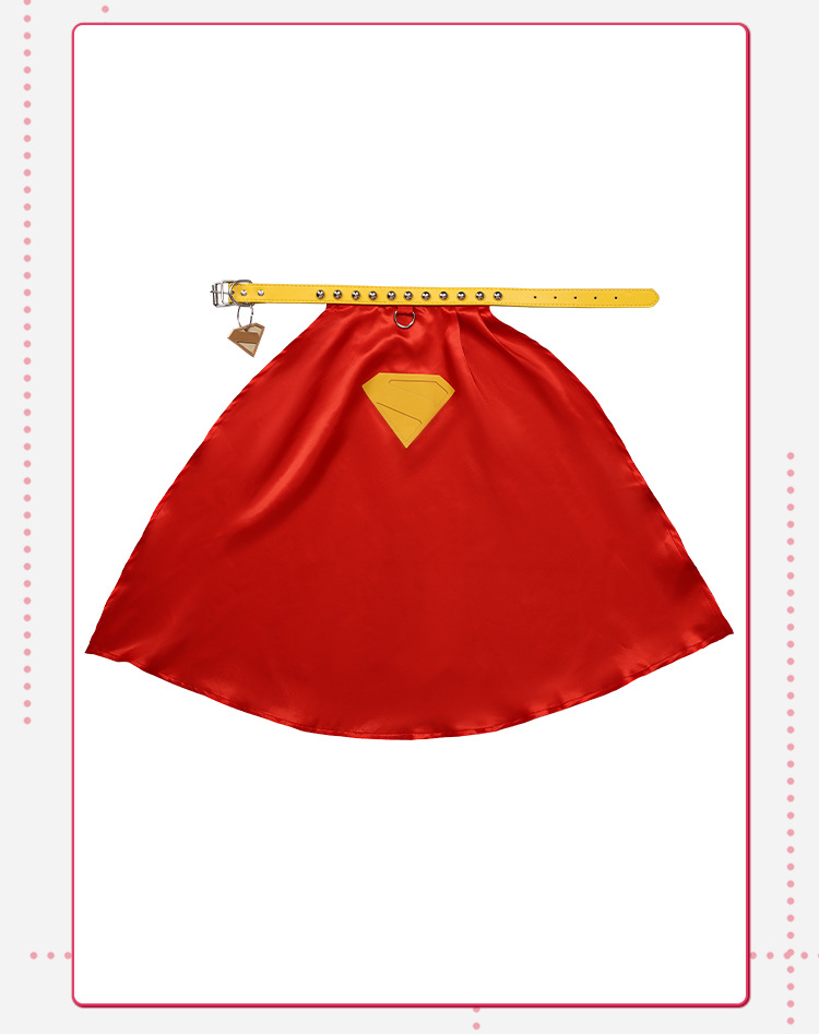Pet Portrait Custom - Capa de Cosplay Roja de Krypto,