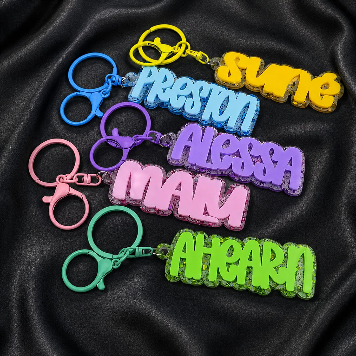 Llavero de acrílico personaliz - Initial Ring Custom reseña y precio